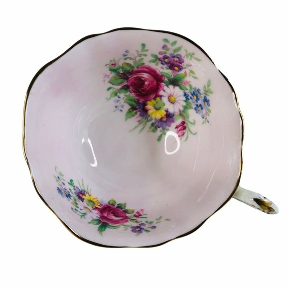 Paragon Teacup & Saucer Bone China Pink Cabbage Rose By Appointment Of Queen VTG - Picture 8 of 12